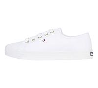 Tommy Hilfiger Sneaker con Suela Vulcanizada Essential Nautical Calzado, Blanco (White), 40