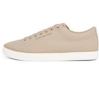 Tommy Hilfiger Sneaker con suela vulcanizada Hombre Core Canvas Low Top, Beige (Beige), 41