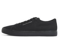Tommy Hilfiger Sneaker con Suela Vulcanizada Hombre Core Canvas Low Top, Negro (Black), 42