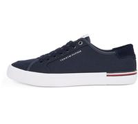 Tommy Hilfiger Sneaker con Suela Vulcanizada Hombre Core Corporate Canvas Low Top, Azul (Desert Sky), 45