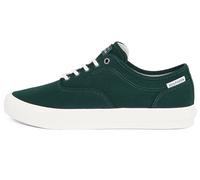 Tommy Hilfiger Sneaker con Suela Vulcanizada Hombre Low Oxford Twill con Logotipo, Verde (Hunter), 45
