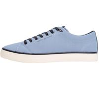 Tommy Hilfiger Sneaker con Suela Vulcanizada Hombre Mesh Low Top, Azul (Brisk Blue), 45
