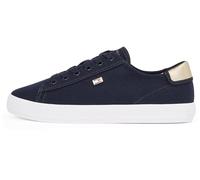 Tommy Hilfiger Sneaker con Suela Vulcanizada Mujer Canvas Lace Up Elegante