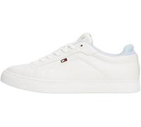 Tommy Hilfiger Sneaker con Suela Vulcanizada Mujer Sneaker Sporty Low Top, Multicolor (Ecru/Breezy Blue), 38