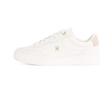 Tommy Hilfiger Sneaker Court Mujer Essential Chic de Piel, Marfil (Ancient White), 40