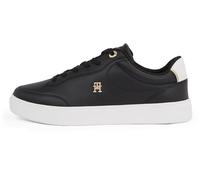 Tommy Hilfiger Sneaker Court Mujer Essential Chic de Piel, Negro (Black), 40