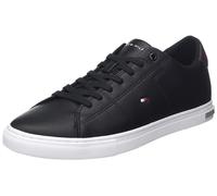 Tommy Hilfiger Sneaker Hombre Sneaker Essential Leather Detail Vulc Calzado, Negro (Black), 40