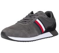Tommy Hilfiger Sneaker Runner Hombre Low Top, Gris (Dark Ash), 40 EU