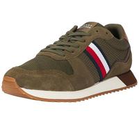 Tommy Hilfiger Sneaker Runner Hombre Low Top, Multicolor (Army Green), 40 EU