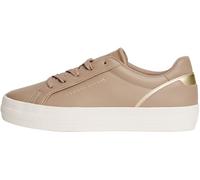 Tommy Hilfiger Sneaker vulcanizadas Mujer Foxing de Piel, Beige (Coastal Taupe), 39