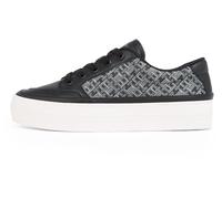 Tommy Hilfiger Sneaker vulcanizadas Mujer Monogram de Piel, Negro (Black), 40