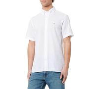 Tommy Hilfiger Solid RF Shirt Mw0Mw38064 Seersucker-Camiseta de Manga Corta (Tallas S/S), White (White), M para Hombre