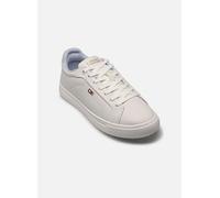Tommy Hilfiger Sneaker con Suela Vulcanizada Mujer Sneaker Sporty Low Top, Multicolor (Ecru/Breezy Blue), 38