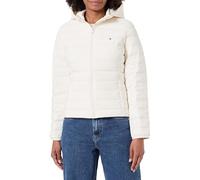 Tommy Hilfiger Stretch Nylon LW Down Jacket Ww0Ww47753 Chaqueta Acolchada, White (Ivory Silk), M para Mujer