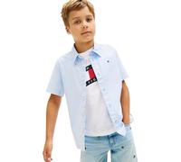Tommy Hilfiger Stretch Oxford Shirt SS Kb0kb09554 Camisetas, Blue (Sweet Blue), 6 años para Niños