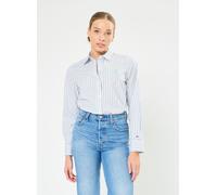 Tommy Hilfiger Women's Stripe Regular Shirt L/S Shirt, Classic Shirting STP/Vessel Blue, 38