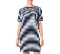 Tommy Hilfiger Stripe SS T-Shirt Dress Uw0Uw05937 Camisón, Blue (Breton Small Dark Night Navy), S para Mujer