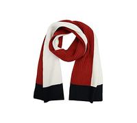 Tommy Hilfiger Striped Scarf Bufanda de Hombre, Bandera Blanca, Talla única