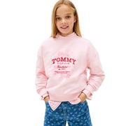 Tommy Hilfiger Sudadera Chicas Flock Flower con Cuello Redondo, Rosa (Duchess Pink), 7 Años