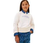 Tommy Hilfiger Sudadera Chicas High Crew Neck con Cuello Redondo, Marfil (Ancient White), 14 Años