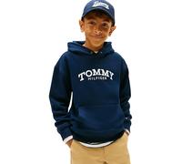 Tommy Hilfiger Sudadera Chicos Monotype Print con Logotipo, Azul (Dark Night Navy), 16 Años