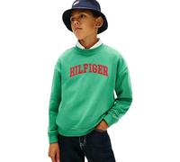 Tommy Hilfiger Sudadera Chicos Varsity con Cuello Redondo, Turquesa (Bahama Green), 12 Años