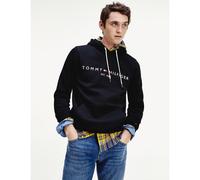 TOMMY HILFIGER Sudadera con capucha y logotipo de tejido polar flexible. Color Negro