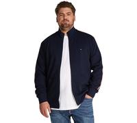 Tommy Hilfiger Sudadera con cremallera Hombre Global Stripe con cuello alto, Azul (Desert Sky 654 920), 3XL