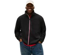 Tommy Hilfiger Sudadera con Cremallera Hombre Global Stripe con Cuello Alto, Negro (Black), 2XL