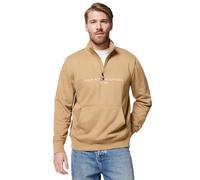 Tommy Hilfiger Sudadera con Cremallera Hombre Logo Mockneck con Bolsillo Canguro, Beige (Timeless Camel), XL