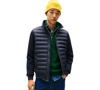 Tommy Hilfiger Sudadera con cremallera Hombre Mix Media Stand Collar chaqueta acolchada, Azul (Desert Sky), L