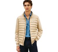 Tommy Hilfiger Sudadera con Cremallera Hombre Mix Media Stand Collar Chaqueta Acolchada, Beige (Sandalwood), XL