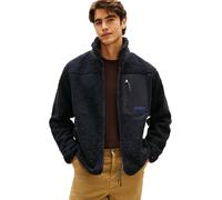 Tommy Hilfiger Sudadera con Cremallera Hombre Teddy Fleece Zip Through con Cuello Alto, Azul (Desert Sky), XL