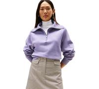 Tommy Hilfiger Sudadera con Cremallera Mujer Classic Script Fleece Media Cremallera, Morado (Lavender Ash), S