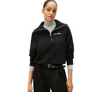 Tommy Hilfiger Sudadera con Cremallera Mujer Classic Script Fleece Media Cremallera, Negro (Black), S