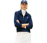 Tommy Hilfiger Sudadera con Cremallera Mujer Script Terry con puños de Punto Acanalado, Azul (Dark Night Navy), L