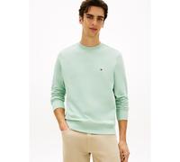 TOMMY HILFIGER Sudadera de felpa con bandera bordada. Color verde menta