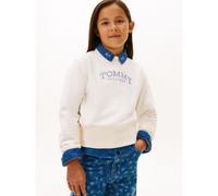 TOMMY HILFIGER Sudadera de felpa con cuello redondo. Color Crudo