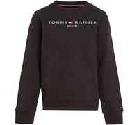 Tommy Hilfiger Sudadera Infantil Unisex Essential Sweatshirt sin Capucha, Negro (Black), 6 Años