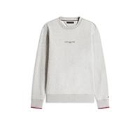 Tommy Hilfiger Sweatshirt Hombre Tipped con Cuello Redondo, Gris (Light Grey Heather), XL