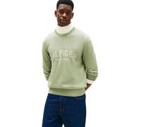 Tommy Hilfiger Sudadera Hombre Brand Identity con Cuello Redondo, Verde (Earth Sage), M
