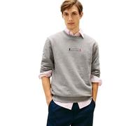 Tommy Hilfiger Sudadera Hombre Brand Love con Cuello Redondo, Gris (Medium Grey Heather), M