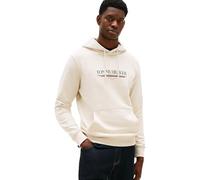 Tommy Hilfiger Sudadera Hombre Brand Love Hoodie de algodón, Marfil (Newsprint), XXL
