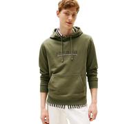 Tommy Hilfiger Sudadera Hombre Brand Love Hoodie de algodón, Verde (Battle Green), XXL