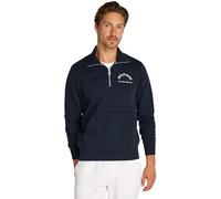 Tommy Hilfiger Sudadera Hombre Collar Zip con Cremallera y sin Capucha, Azul (Desert Sky), XS