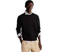 Tommy Hilfiger Sudadera Hombre Essential Fleece Crew Neck Regular Fit, Negro (Black), M