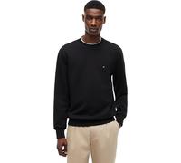 Tommy Hilfiger Sudadera Hombre Essential Terry Crewneck con Cuello Redondo, Negro (Black), L