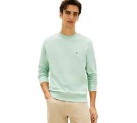 Tommy Hilfiger Sudadera Hombre Essential Terry Crewneck con Cuello Redondo, Verde (Crushed Mint), L