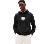 Tommy Hilfiger Sudadera Hombre Ithaca Flag Hoodie de algodón, Negro (Black), M