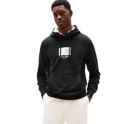 Tommy Hilfiger Sudadera Hombre Ithaca Flag Hoodie de algodón, Negro (Black), XXL